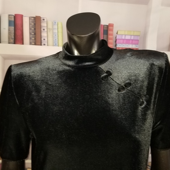 Sag Harbor Stunning Black Velvety Dress Size 12 - Picture 2 of 4